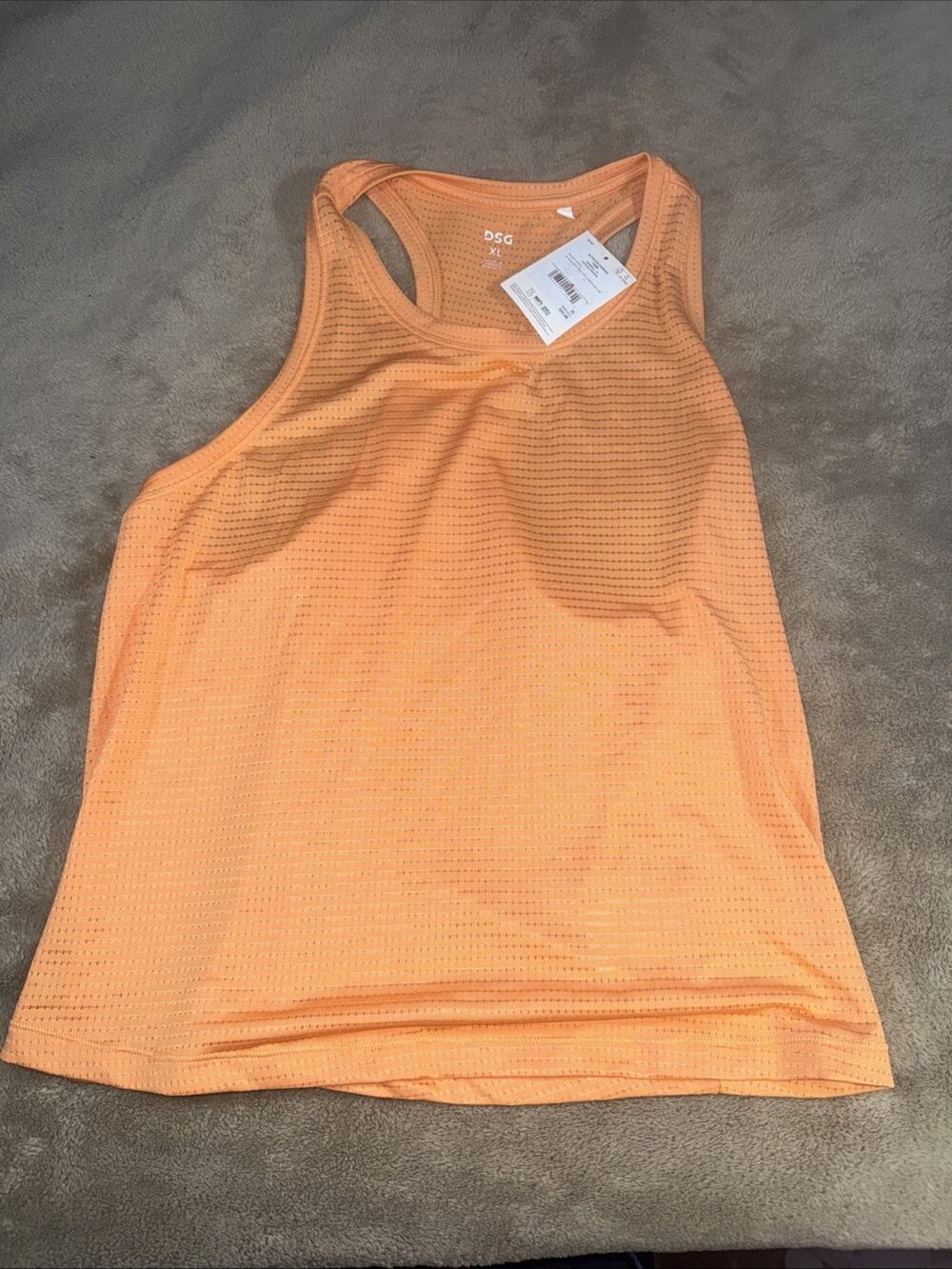 DSG Size XL Misses Activate Fashion Tank Vintage‎ Orange Moisture Wicking DSGVO